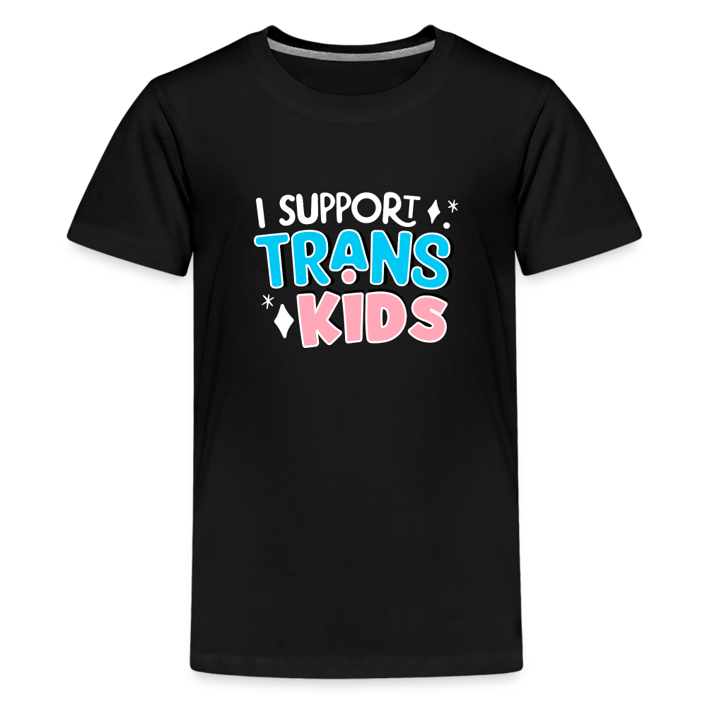 I Support Trans Kids: Kids' Premium T-Shirt - black
