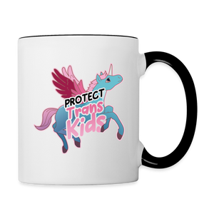 Protect Trans Kids Coffee Mug - white/black