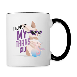I Support My Trans Kid Coffee Mug - white/black
