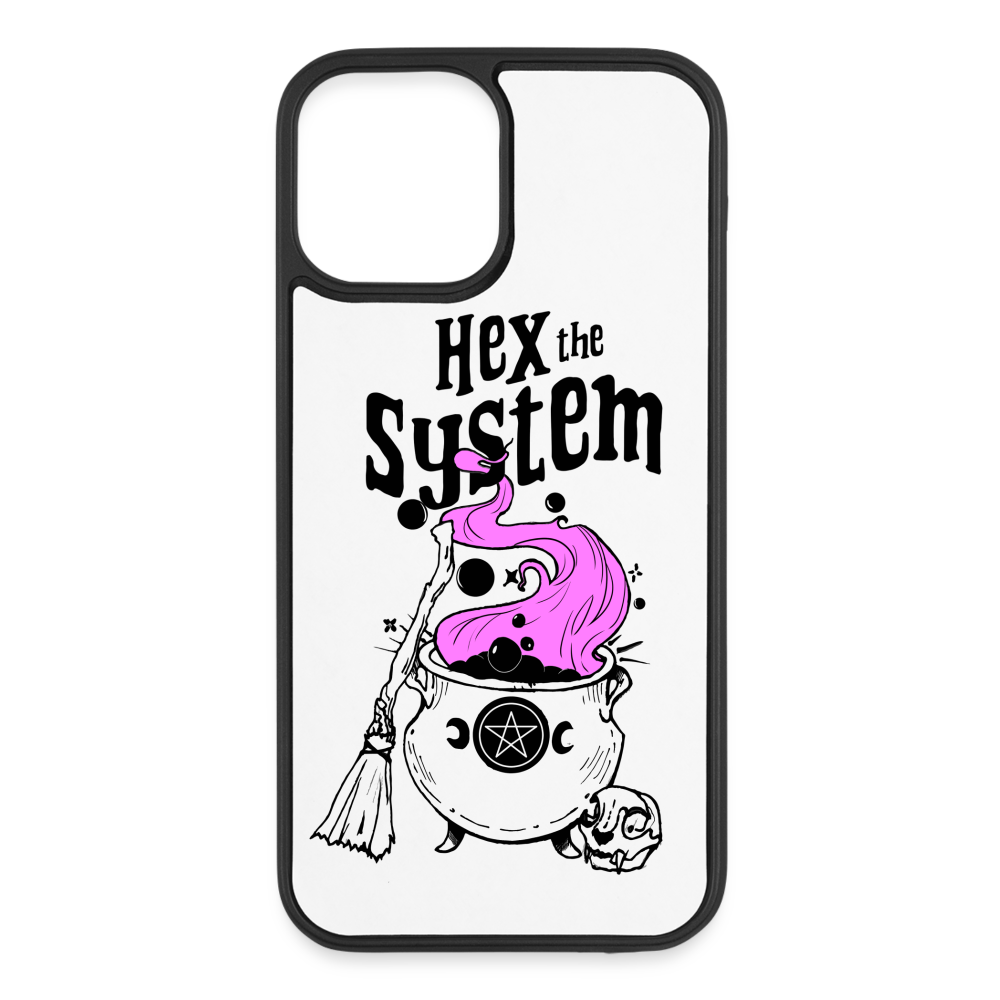 Hex the System: iPhone 12/12 Pro Case - white/black