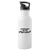 Forward, never Straight (Black): Water Bottle - white