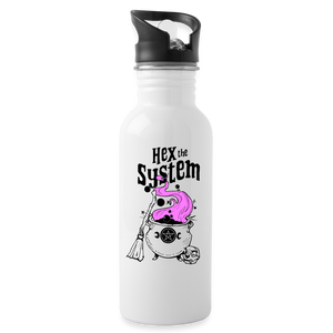Hex the System: Water Bottle - white