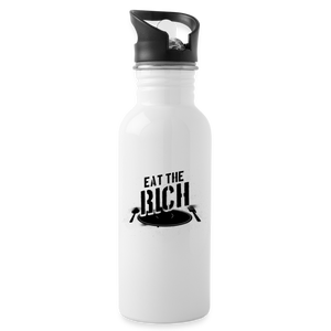 Eat The Rich V1: Water Bottle - white
