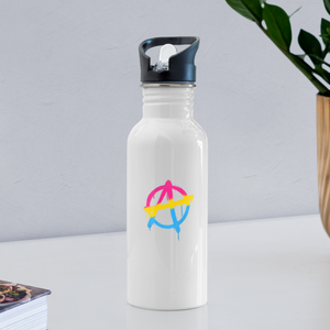 Anarchy Pansexual: Water Bottle - white