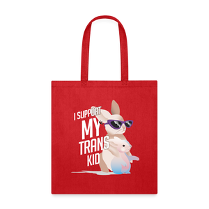 I Support My Trans Kid: Tote Bag - red