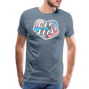 Dad Hugs 9: Men's Premium T-Shirt - steel blue