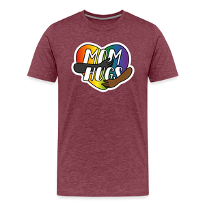 Dad Hugs 7: Men's Premium T-Shirt - heather burgundy