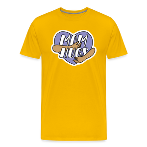 Mom Hugs 5: Men's Premium T-Shirt - sun yellow