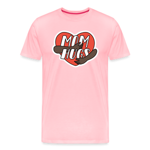 Mom Hugs 4: Men's Premium T-Shirt - pink