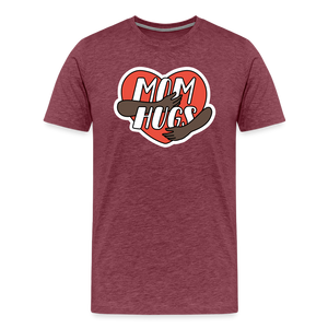 Mom Hugs 4: Men's Premium T-Shirt - heather burgundy
