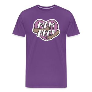 Mom Hugs 3: Men's Premium T-Shirt - purple