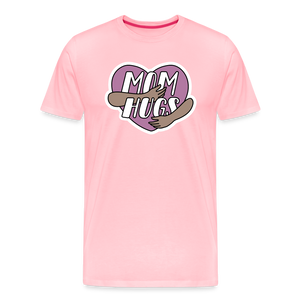Mom Hugs 2: Men's Premium T-Shirt - pink