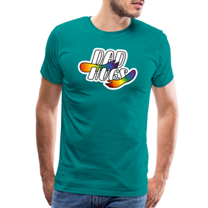 Dad Hugs 5: Men's Premium T-Shirt - teal