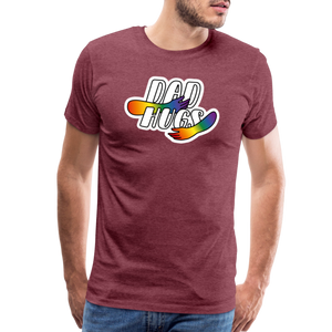 Dad Hugs 5: Men's Premium T-Shirt - heather burgundy