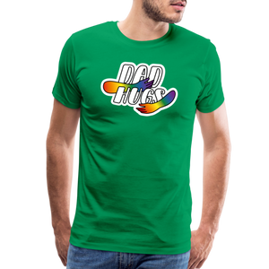 Dad Hugs 5: Men's Premium T-Shirt - kelly green