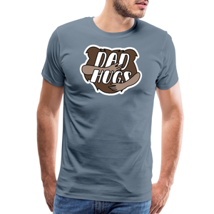 Dad Hugs 2: Men's Premium T-Shirt - steel blue