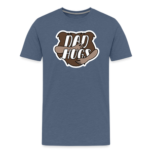 Dad Hugs 2: Men's Premium T-Shirt - heather blue