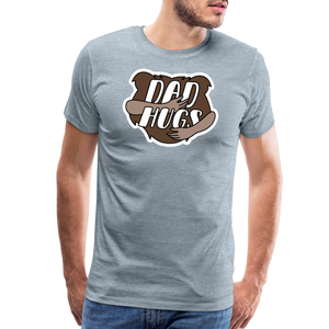 Dad Hugs 2: Men's Premium T-Shirt - heather ice blue