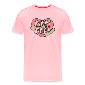 Mom Hugs 1: Men's Premium T-Shirt - pink