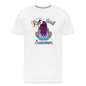 Riot Girl Summer Pink: 4 Men's Premium T-Shirt - white