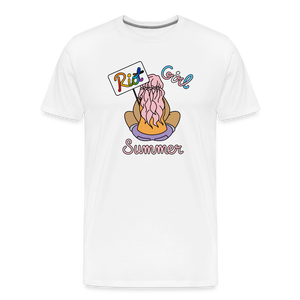 Riot Girl Summer Pink: 3 Men's Premium T-Shirt - white