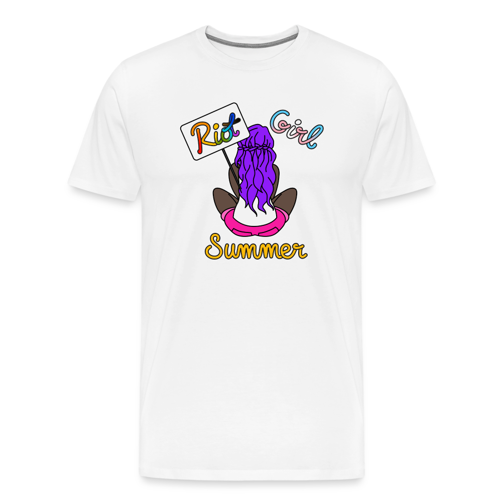 Riot Girl Summer Pink: 2 Men's Premium T-Shirt - white