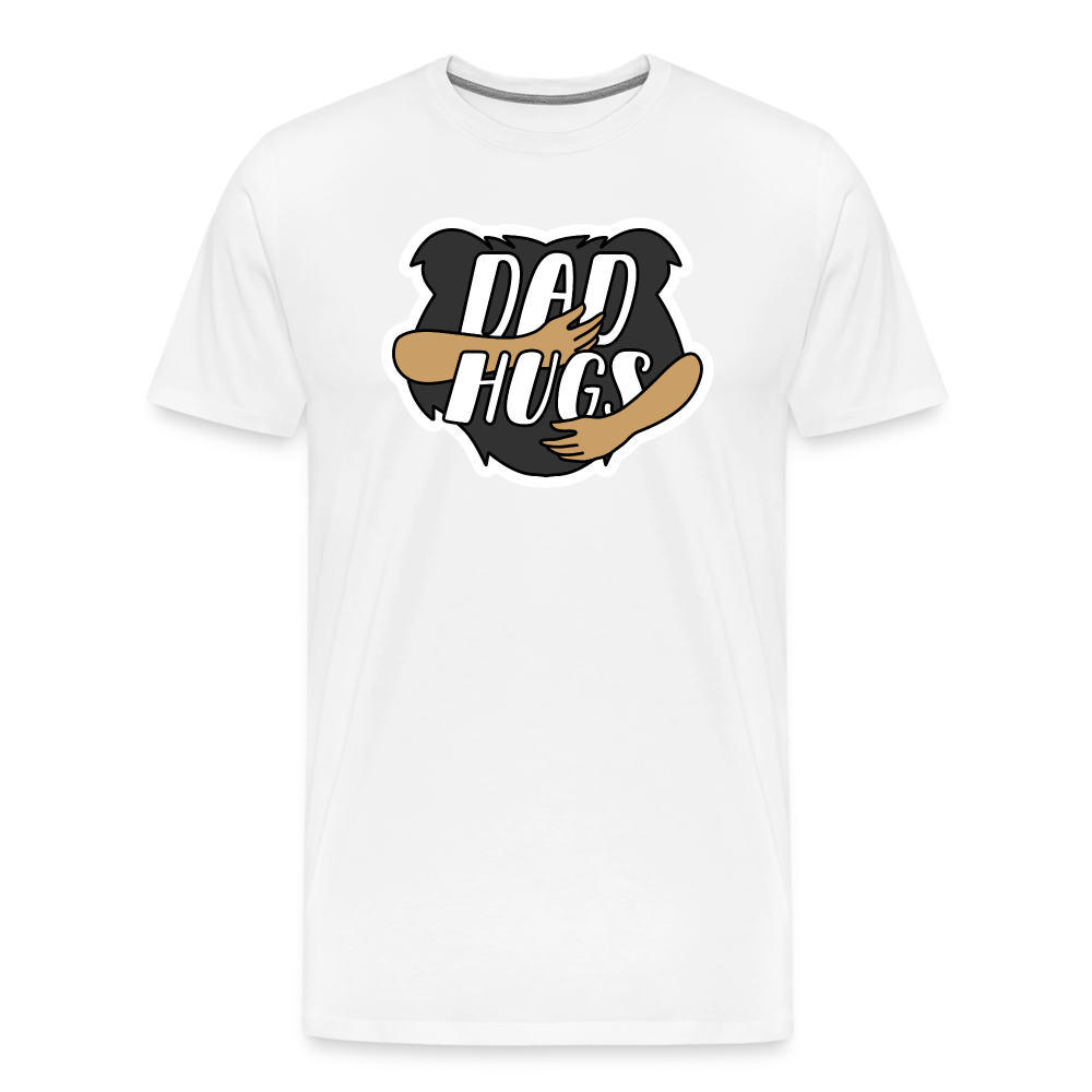 Dad Hugs 4: Men's Premium T-Shirt - white