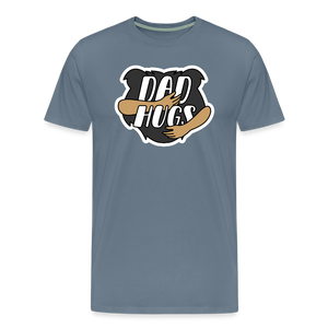 Dad Hugs 4: Men's Premium T-Shirt - steel blue