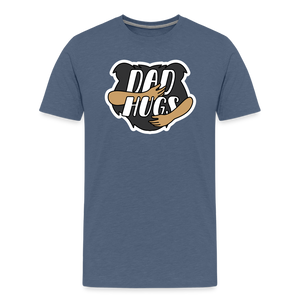 Dad Hugs 4: Men's Premium T-Shirt - heather blue