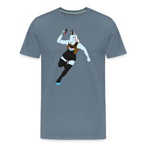 Trans: Unicorn: Men's Premium T-Shirt - steel blue