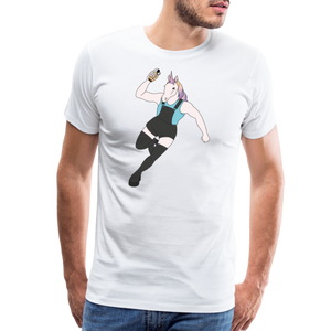 Pastel Unicorn: Men's Premium T-Shirt - white