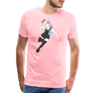 Pastel Unicorn: Men's Premium T-Shirt - pink