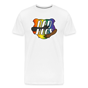 Dad Hugs 6: Men's Premium T-Shirt - white
