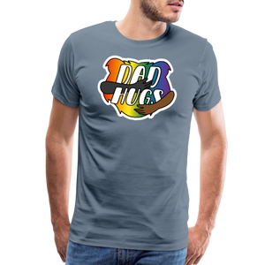 Dad Hugs 6: Men's Premium T-Shirt - steel blue
