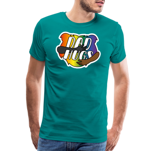 Dad Hugs 6: Men's Premium T-Shirt - teal
