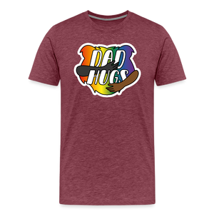 Dad Hugs 6: Men's Premium T-Shirt - heather burgundy