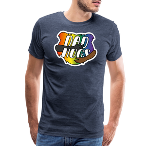 Dad Hugs 6: Men's Premium T-Shirt - heather blue