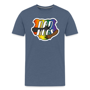 Dad Hugs 6: Men's Premium T-Shirt - heather blue