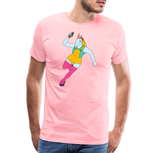 Multicolor Unicorn: Men's Premium T-Shirt - pink