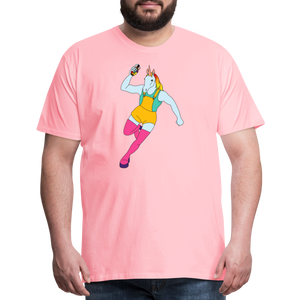 Multicolor Unicorn: Men's Premium T-Shirt - pink
