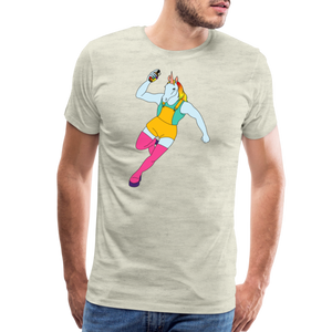 Multicolor Unicorn: Men's Premium T-Shirt - heather oatmeal