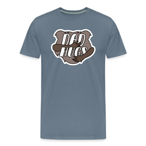 Dad Hugs 3: Men's Premium T-Shirt - steel blue