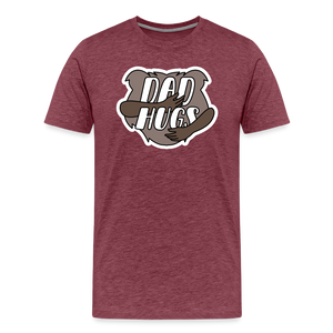 Dad Hugs 3: Men's Premium T-Shirt - heather burgundy
