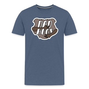 Dad Hugs 3: Men's Premium T-Shirt - heather blue