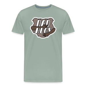 Dad Hugs 3: Men's Premium T-Shirt - steel green