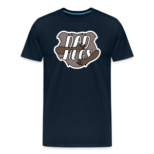 Dad Hugs 3: Men's Premium T-Shirt - deep navy
