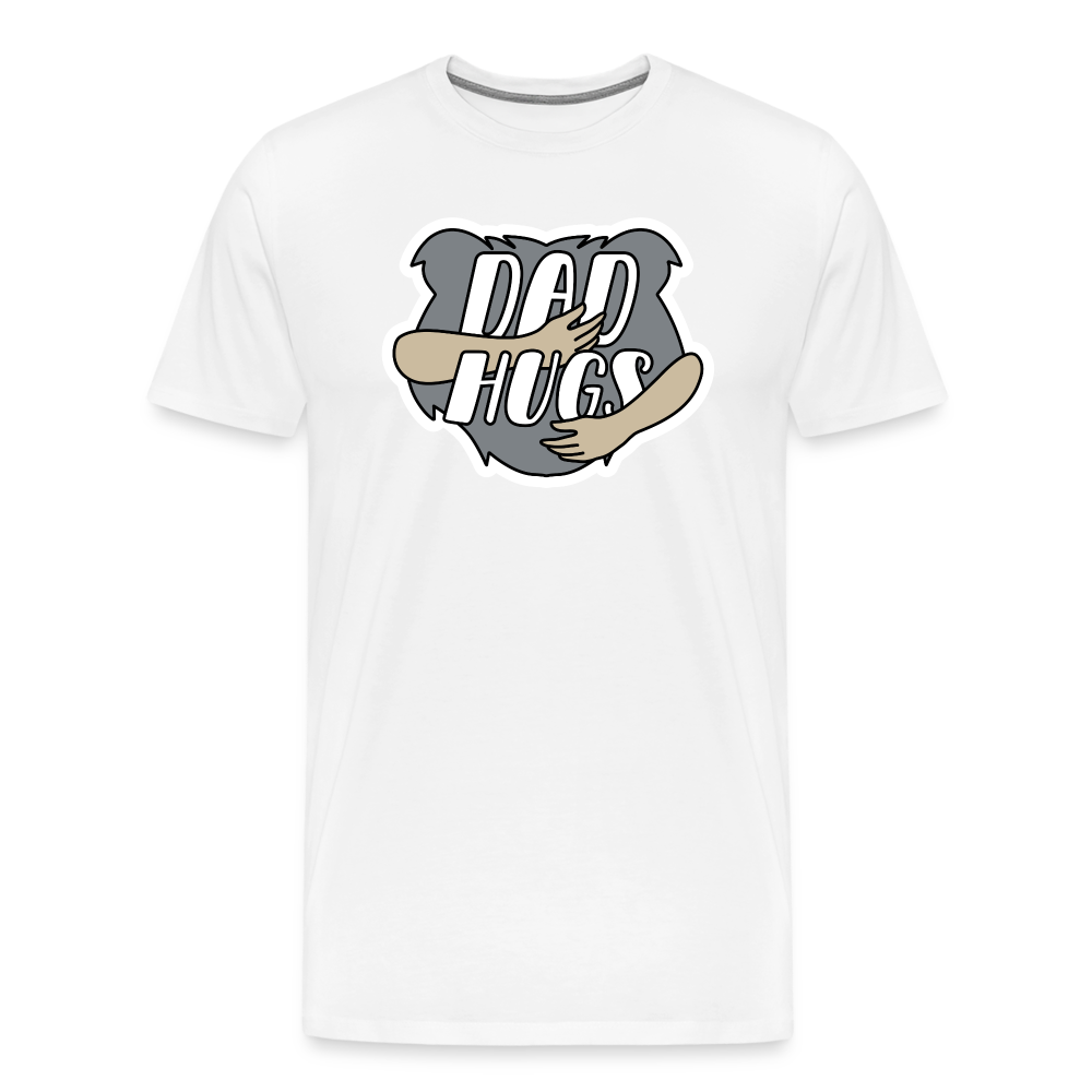 Dad Hugs 1: Men's Premium T-Shirt - white