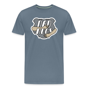 Dad Hugs 1: Men's Premium T-Shirt - steel blue
