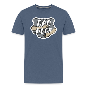 Dad Hugs 1: Men's Premium T-Shirt - heather blue