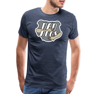 Dad Hugs 1: Men's Premium T-Shirt - heather blue